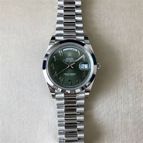 rolex day-date arabic dial green